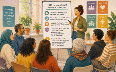 ورشة: الإنتخابات في برلين 2026: من سَيُنتخَب، كيف ولماذا؟ Workshop: Berliner Wahlen 2026: Wer wird gewählt, wie und warum?